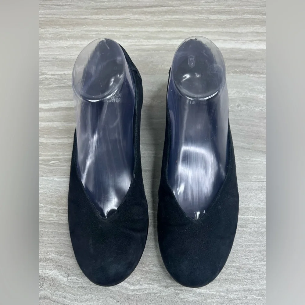 Eileen Fisher Una Hidden Wedge Suede Ballet Loafers Womens Size 7.5